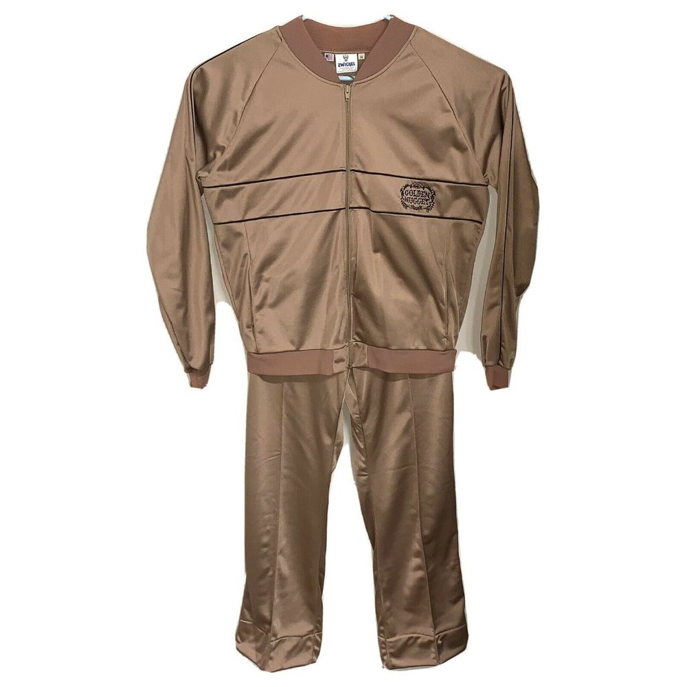 Golden Nugget Zwickel Womens Sz 14 Tracksuit Jacket & Pants Vtg Made USA